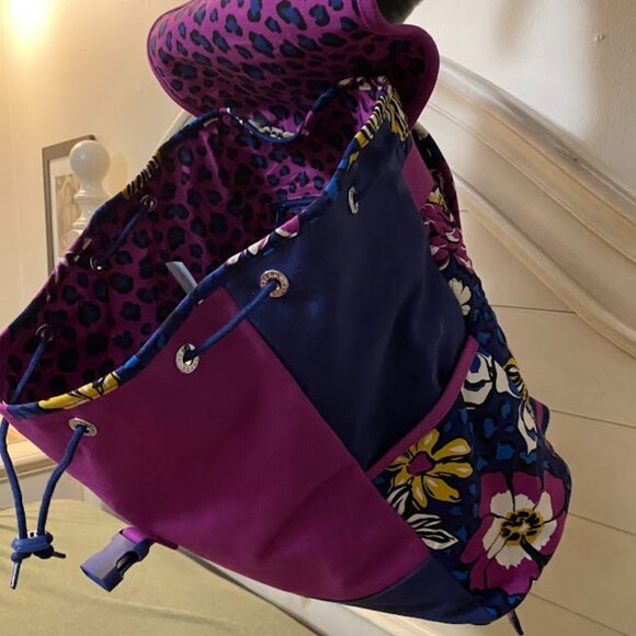 Vera Bradley Canvas Backpack African Violet - Picture 6 of 11